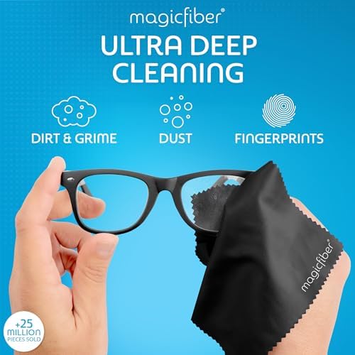 MagicFiber Glasses Cleaner Kit - 2 Sprays 2 Cloths
