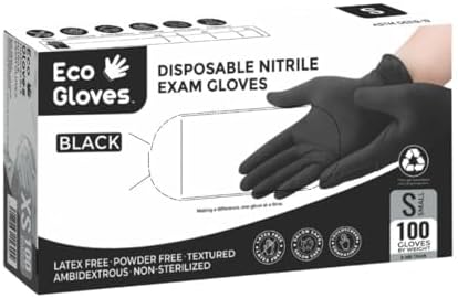 Disposable Nitrile Exam Gloves Black 5 Mil