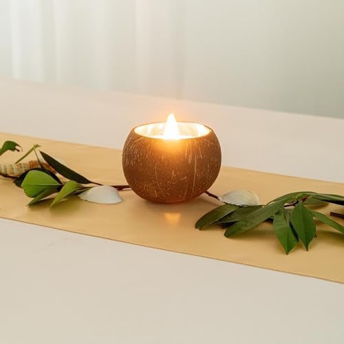 Restaurantware Coco Casa Coconut Shell Candle 39x28 Inch