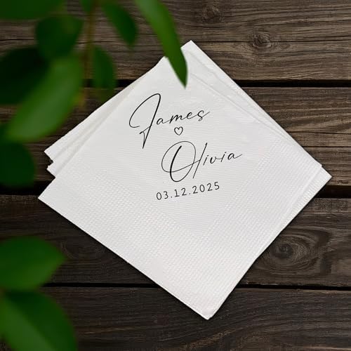 Personalized Napkins For Weddings Mr Mrs Custom 4 Pack