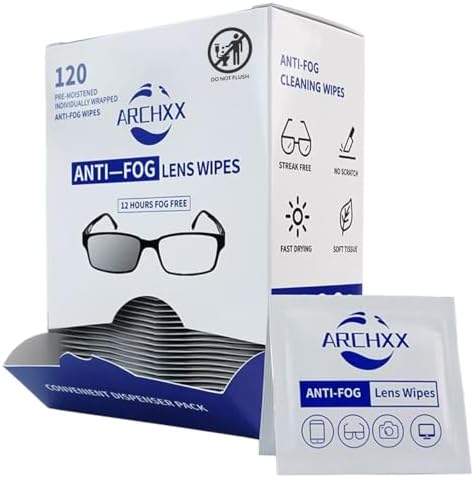 Anti Fog Wipes for Glasses - 120 Count Pre-Moistened