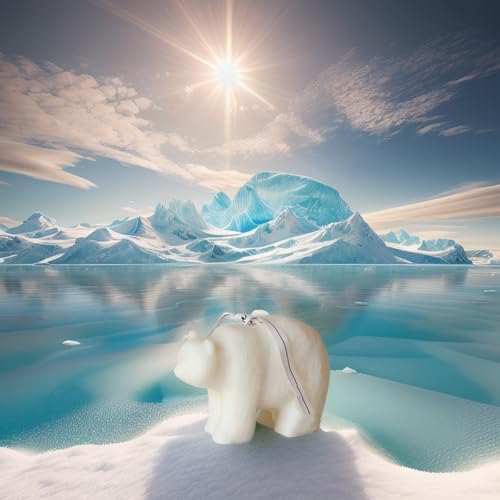 Polar Bear Scented Candle with Floral Aroma