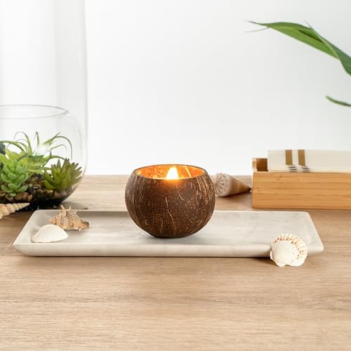Restaurantware Coconut Shell Candle Vanilla Scented