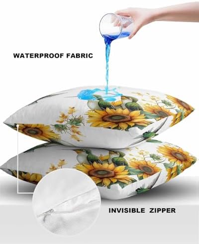 Yukro Waterproof Pillow Covers Pack of 2 18x18 Inch