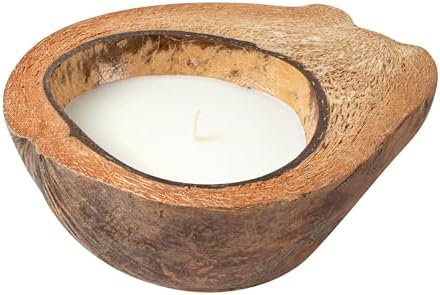 Restaurantware Coconut Shell Candle with Mango Scent