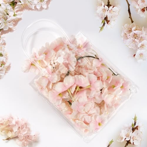 MAQIHAN Clear PVC Gift Bags With Handles 10PCS