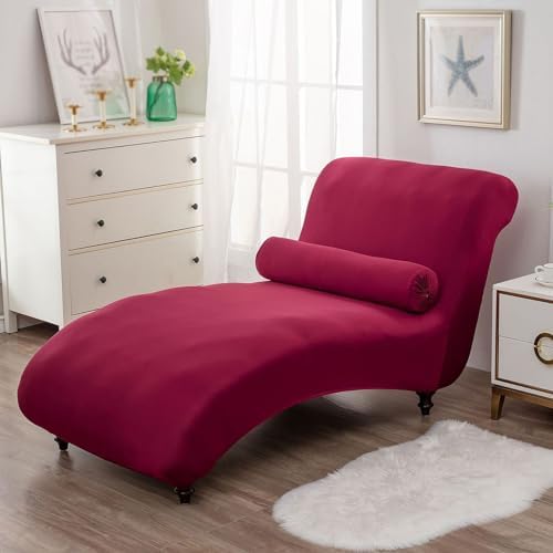 Elastic Stretch Fit Chaise Lounge Slipcover for Indoor Use