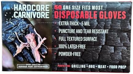 Hardcore Carnivore Extra Thick Nitrile Gloves 50ct