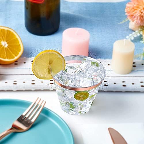 JOLLY CHEF 100 Pack Rose Gold Plastic Cups