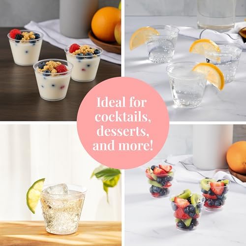 Small Clear Plastic Cups 5 oz 200 Pack Disposable