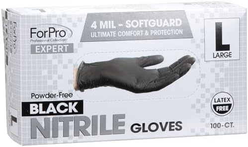 ForPro Expert SoftGuard Nitrile Gloves 4 Mil Large 100 Count