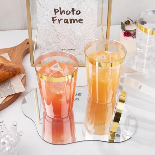 100 Pack 12 Oz Gold Plastic Cups for Parties and Weddings