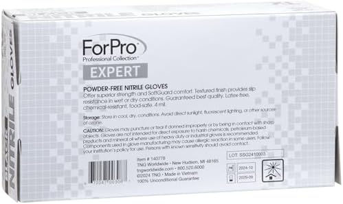 ForPro Expert SoftGuard Nitrile Gloves 4 Mil Black X-Large 100-Count