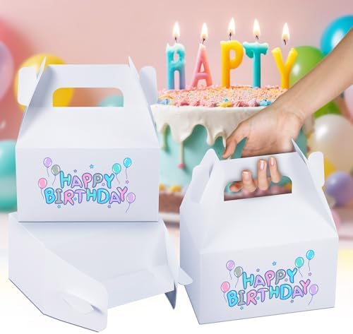24 Pcs White Gable Boxes for Party Favors