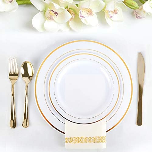 M MCIRCO 175 Piece Gold Dinnerware Set