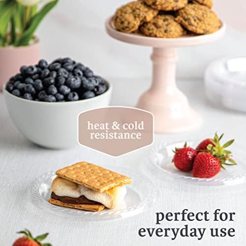 9 Inch Clear Plastic Plates 120 Pack by Framo