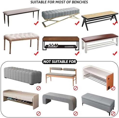 Stretch Bench Covers with Anti-Slip Design and Royal Print
