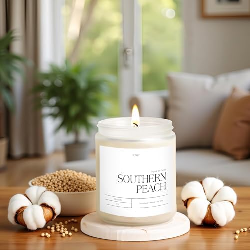 Peach Scented Soy Wax Candles for Home Stress Relief