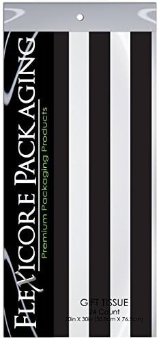 Flexicore Packaging Black Striped Gift Wrap Tissue Paper