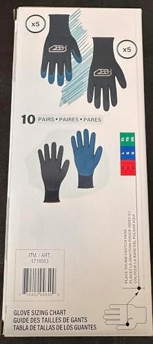 Heavy Duty Latex Coated Gloves 10 Pack XL