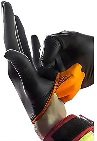 HDX Black Dual Layer 6ml Heavy Duty Nitrile Gloves 40 Pack
