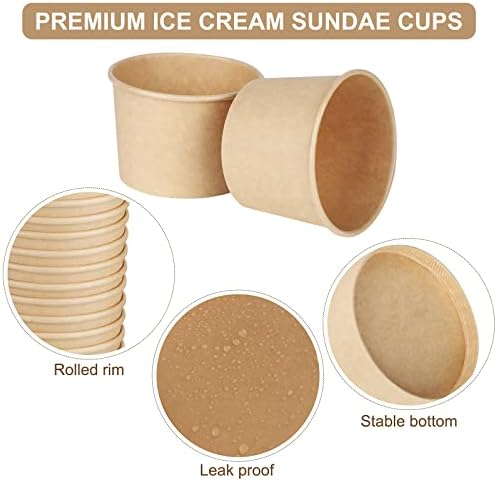Ruisita 300 Pack 5 Ounce Paper Ice Cream Cups