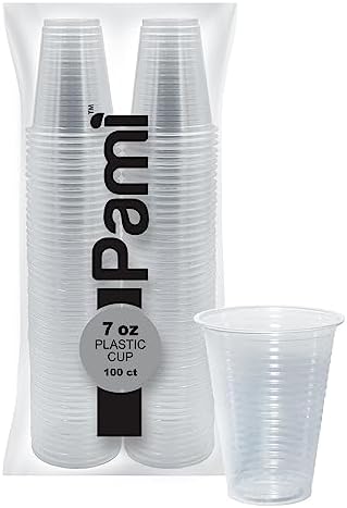 PAMI 7oz Clear Plastic Drinking Cups Pack of 100