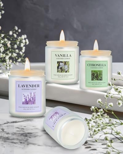 Lavender Sage Citronella Aromatherapy Candle Set 4 Pack