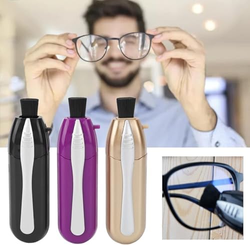 3Pcs Glasses Cleaner Kit with Microfiber and Brush