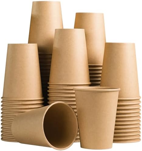 Lamosi 100 Count 12 oz Kraft Paper Cups