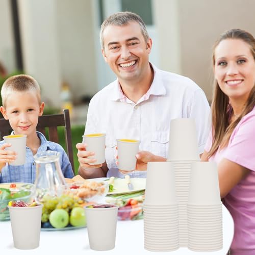 120 Pack 8 Oz Paper Cups for Coffee Juice Tea Parties Travel