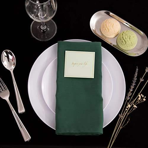 PULOTE 100PCS White Plastic Plates for Party and Wedding