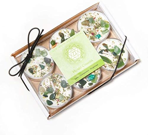 Heart Chakra Candle Set of 6 - Aromatherapy Soy Candles