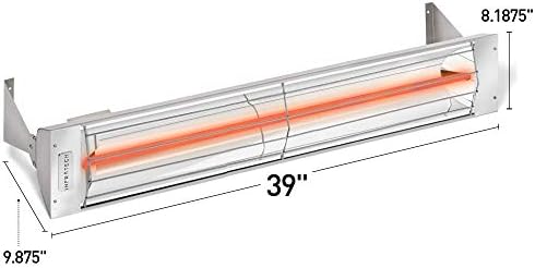 Infratech W-2024 Stainless Steel 39 Inch Single Element Heater