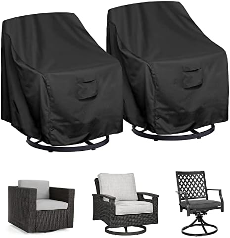 WOMACO Patio Swivel Chair Cover 31x31x38 2 Pack