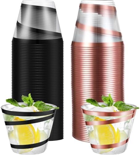 Gejoy 9 oz Clear Plastic Cups for Wedding and Party Use