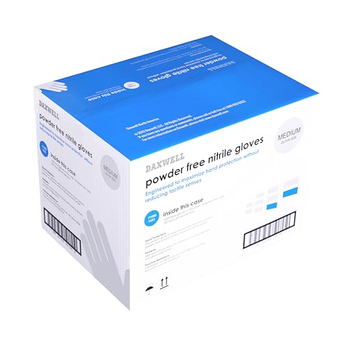 Daxwell Nitrile Gloves Powder Free Medium Blue 1000 Pack
