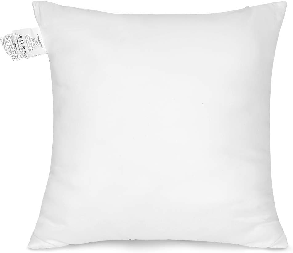 OTOSTAR Outdoor Throw Pillow Inserts 16x16 Inches White