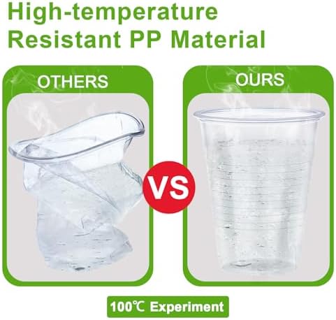 12 Oz Clear Plastic Cups 300 Pack for Events