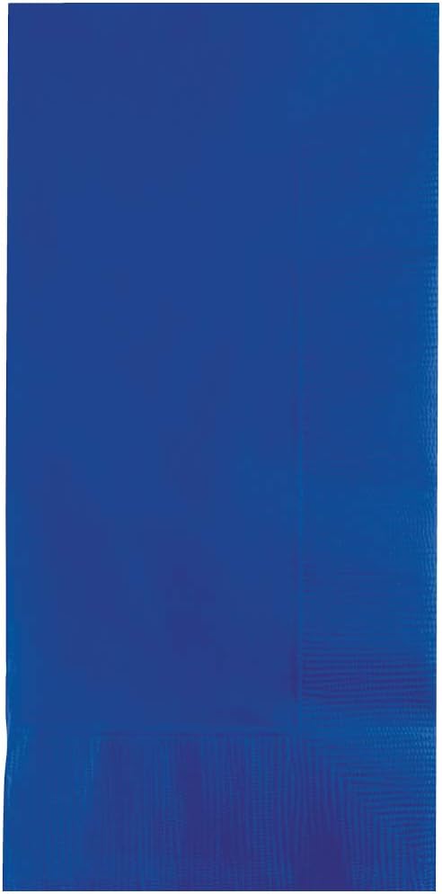 Creative Converting 100 Count 2 Ply Cobalt Blue Dinner Napkins