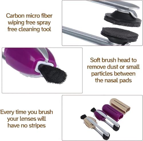 3Pcs Glasses Cleaner Kit with Microfiber and Brush