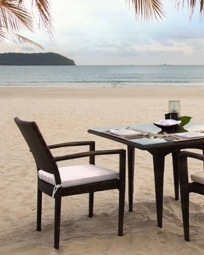 Pink Striped Outdoor Cushion Covers Set of 2 - Waterproof Slipcover