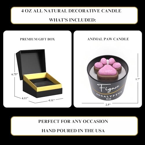 All Natural Scented Candle for Dog Lovers - Dog Paw Eucalyptus 4 oz