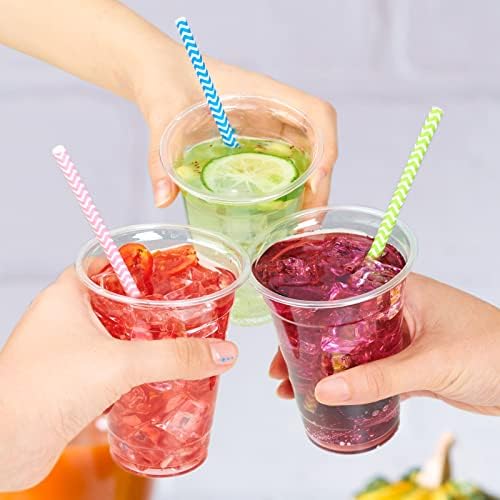 Lilymicky 200 Pack 10 oz Clear Plastic Cups for Parties