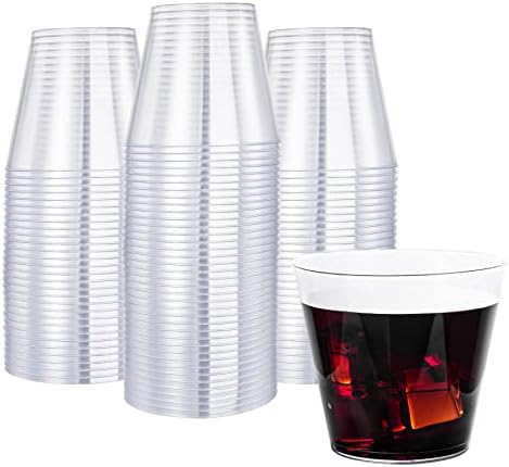 N9R 100PCS Clear Plastic Cups 9oz for Parties