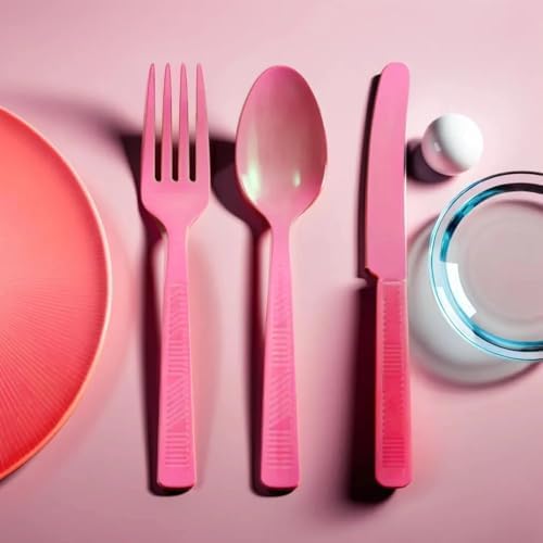 Party Dimensions Hot Pink Plastic Cutlery Set Pack of 48