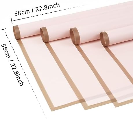 20 Sheet Waterproof Flower Wrap Paper in Pink