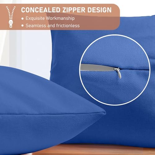 Pack of 4 Waterproof Throw Pillow Covers 18x18 Red