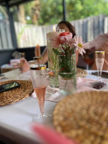 Oojami 30 Pack Gold Rim Champagne Flutes