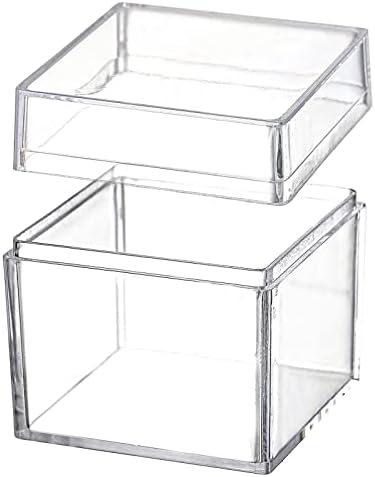 Okllen 36 Pack Acrylic Square Gift Boxes with Lids 2x2x2 Inches